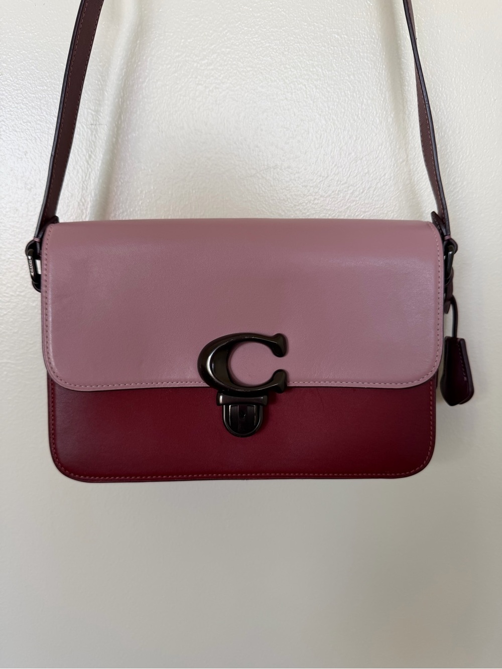 COACH Studio Shoulder Bag in Colorblock Pink Multi Gunmetal C6638